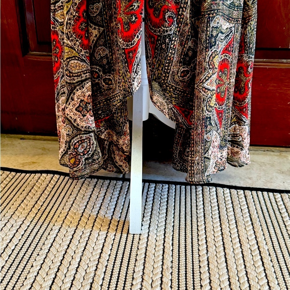 Express ladies, long sleeve maxi, sheer cover-up size large, NWT Paisley - Picture 16 of 16